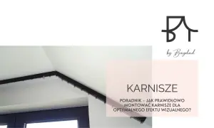 Poradnik: jak zamontować karnisze, aby uzyskać optymalny efekt wizualny. Widok sufitu z zamontowanymi karniszami.