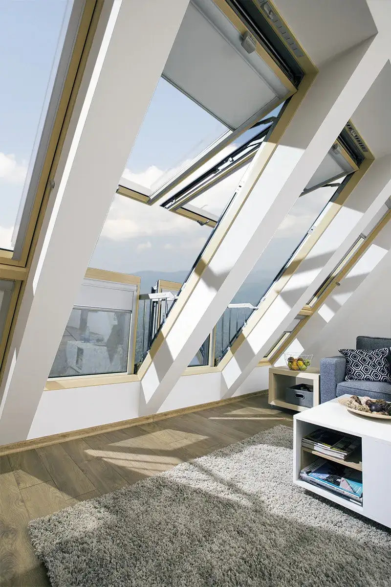 Zdjęcie Okna otwierane jak balkon – stwórz przestrzeń marzeń w poddaszu