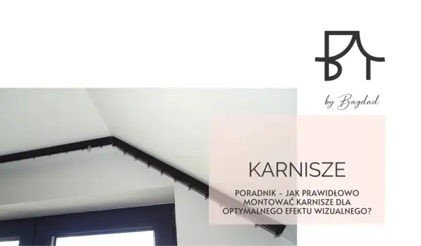 Poradnik: jak zamontować karnisze, aby uzyskać optymalny efekt wizualny. Widok sufitu z zamontowanymi karniszami.